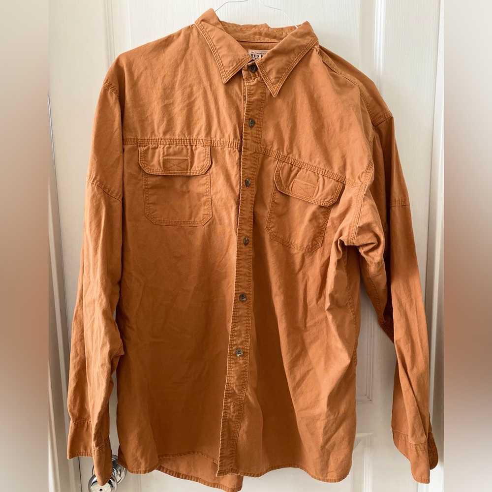 Redhead Casual Button down shirt size XL orange